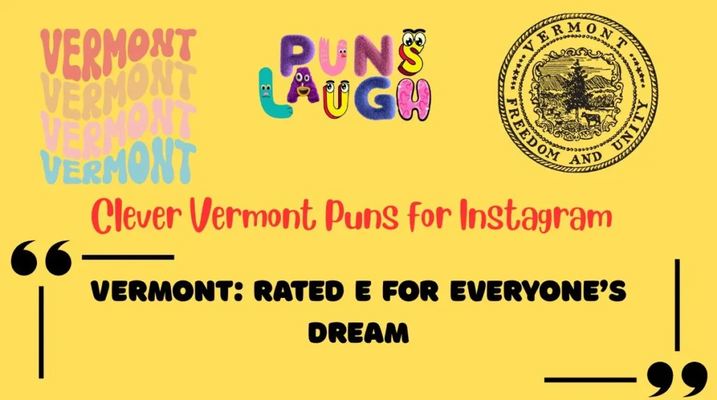 Clever Vermont Puns for Instagram