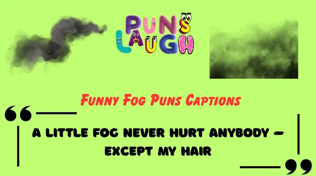 Funny Fog Puns Captions
