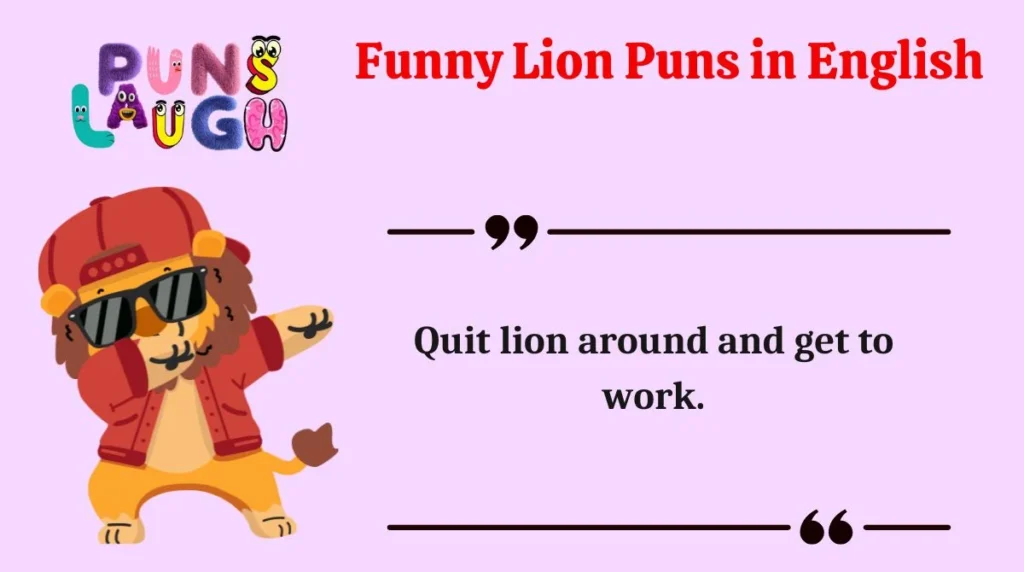 Funny Lion Puns in English