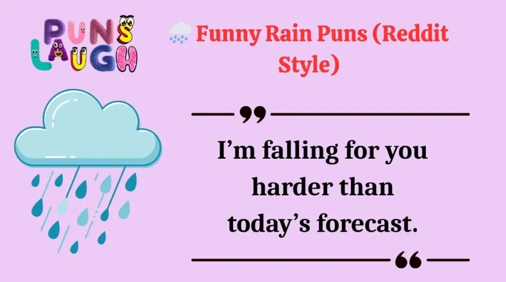  Funny Rain Puns (Reddit Style)