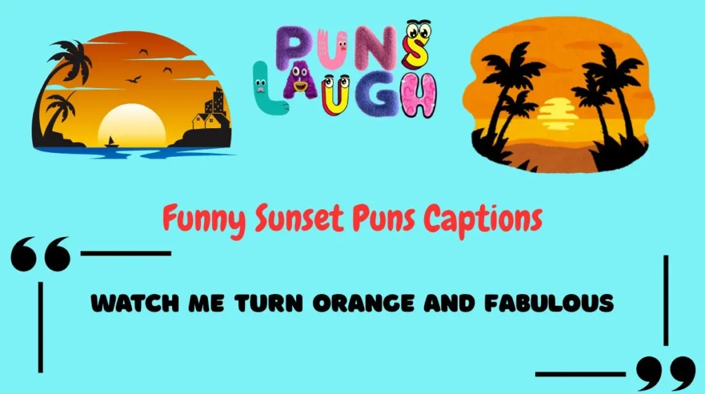 Funny Sunset Puns Captions