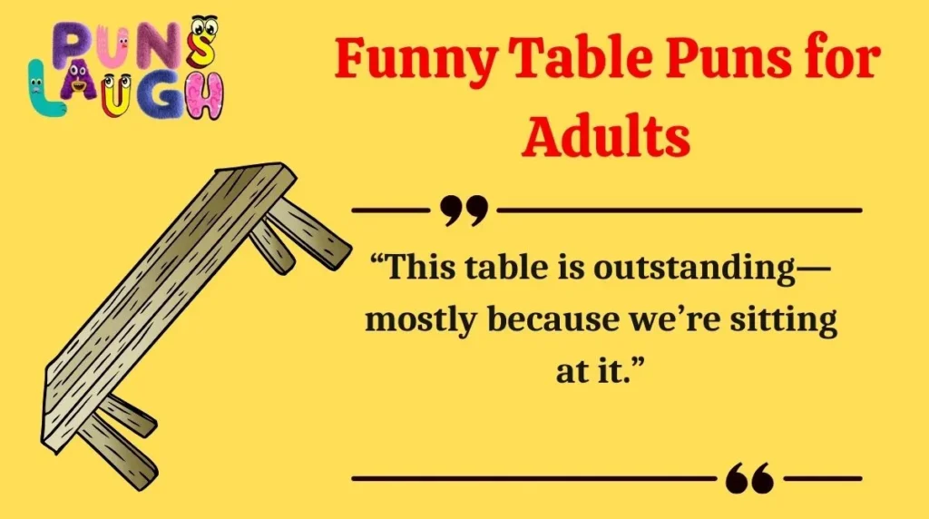Funny Table Puns for Adults