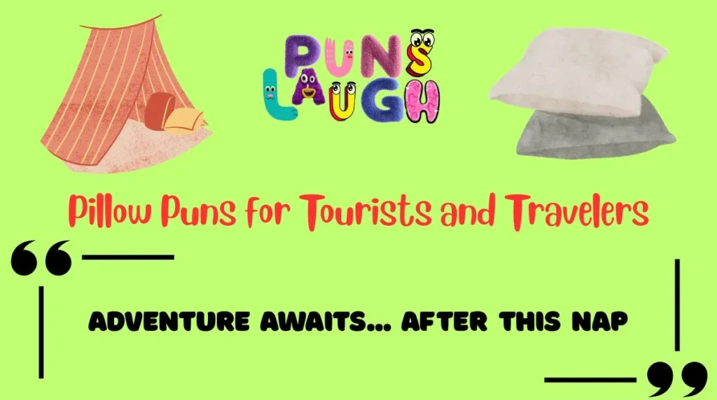 Pillow Puns for Tourists and Travelers