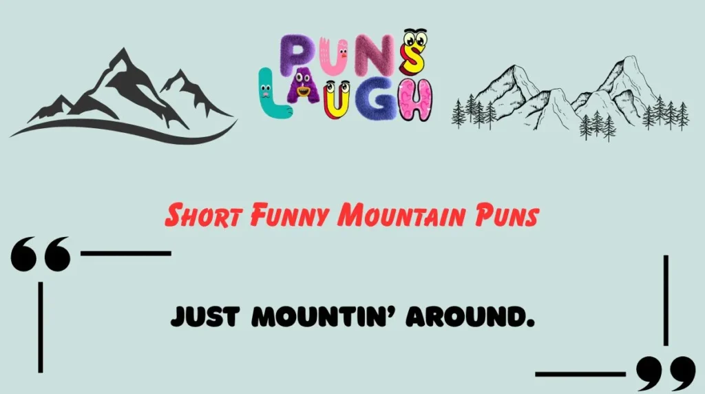 Short Funny Mountain Puns