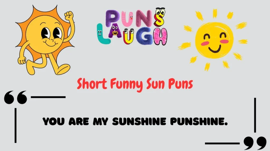 Short Funny Sun Puns
