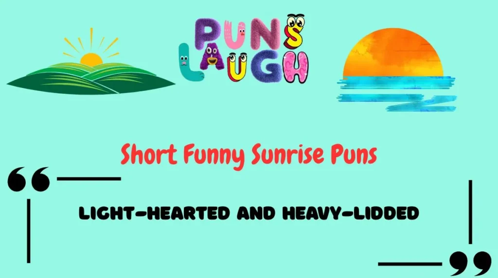 Short Funny Sunrise Puns