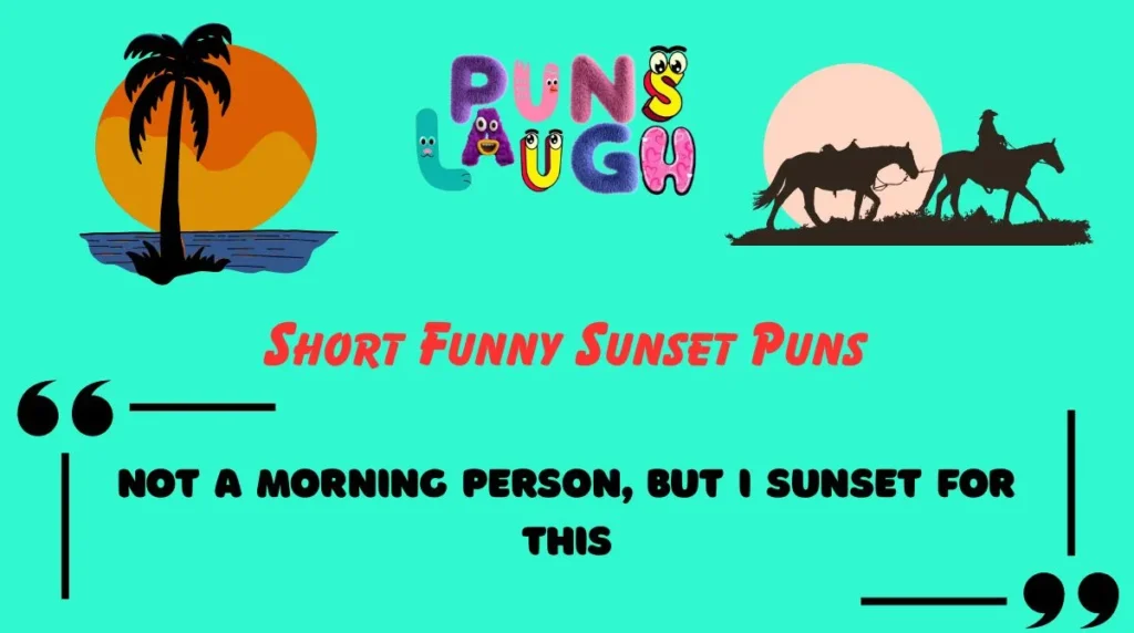 Short Funny Sunset Puns
