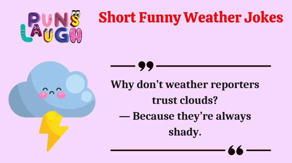 Short Funny Weather Jokes