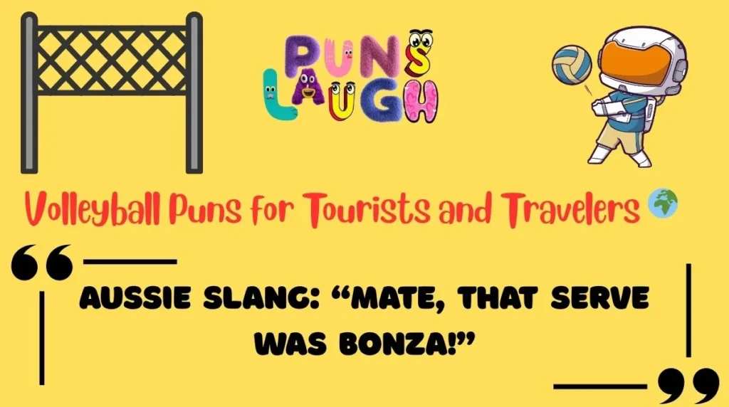 Volleyball Puns for Tourists and Travelers