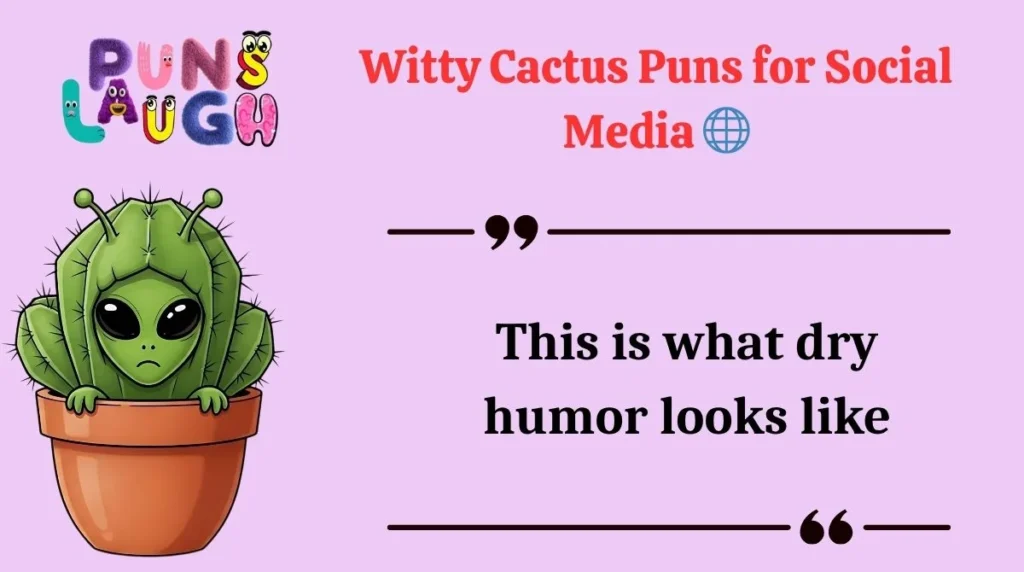 Witty Cactus Puns for Social Media 