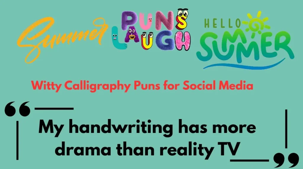 Witty Calligraphy Puns for Social Media