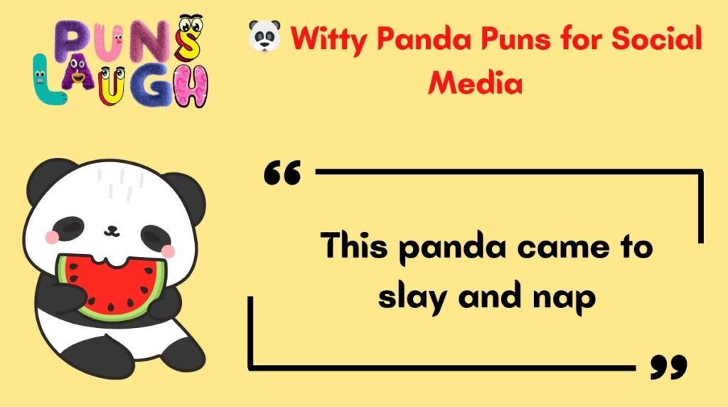 Witty Panda Puns for Social Media
