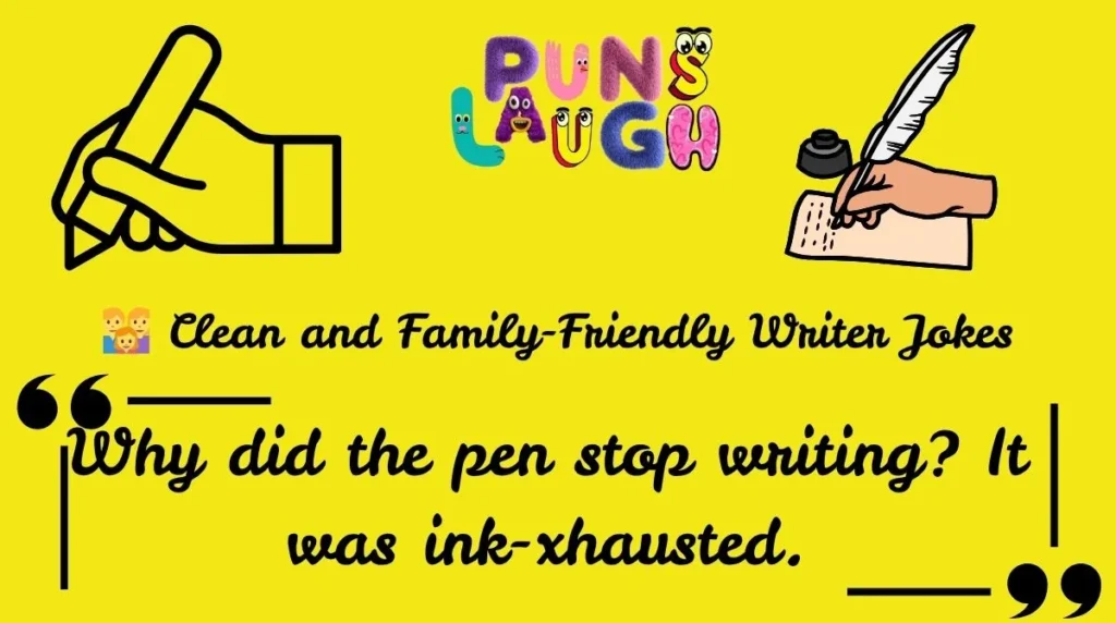 Clean and Family-Friendly Writer Jokes