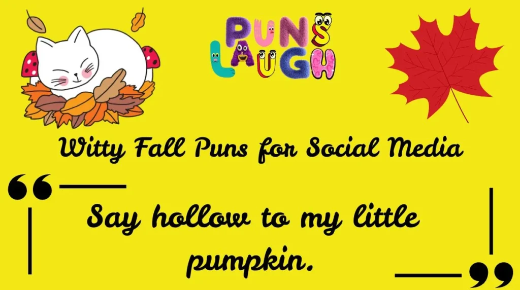 Witty Fall Puns for Social Media