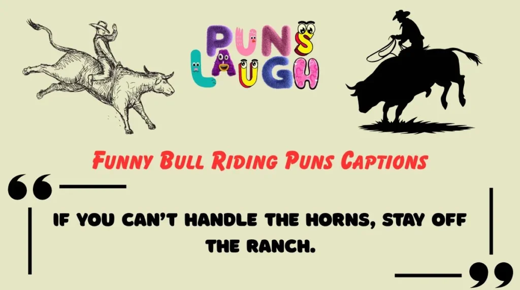 Funny Bull Riding Puns Captions