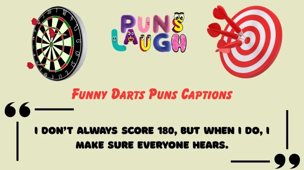 Funny Darts Puns Captions