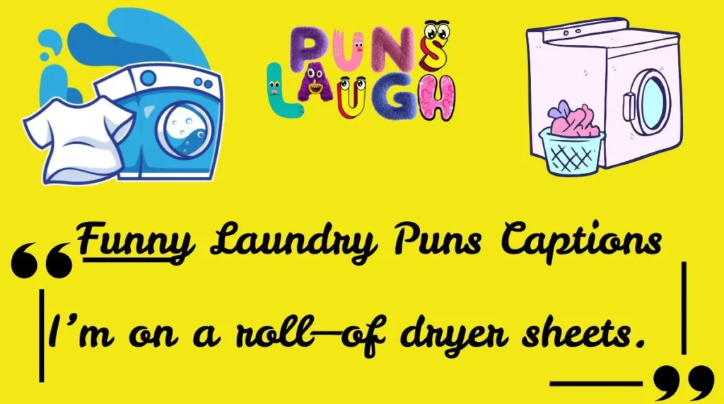 Funny Laundry Puns Captions