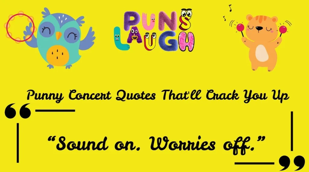 Punny Concert Quotes That'll Crack You Up