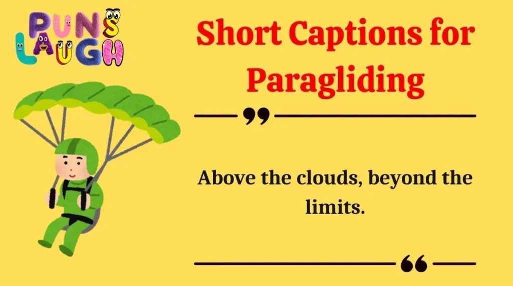 Short Captions for Paragliding