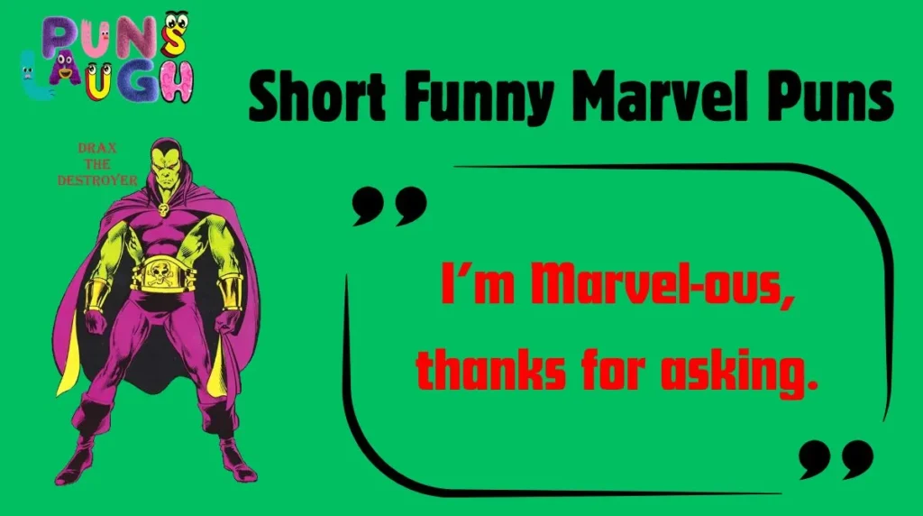 Short Funny Marvel Puns