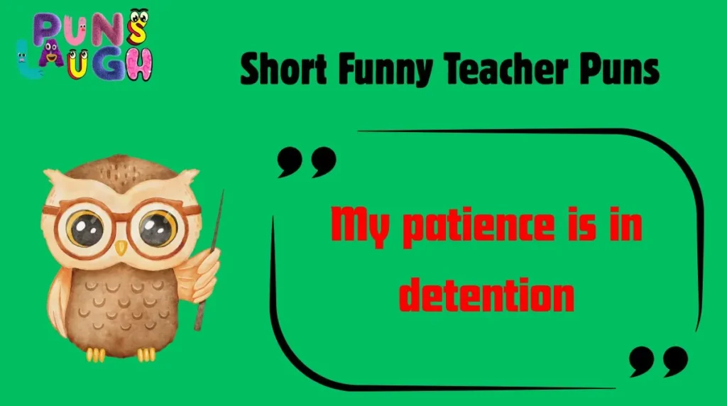 Short Funny Teacher Puns