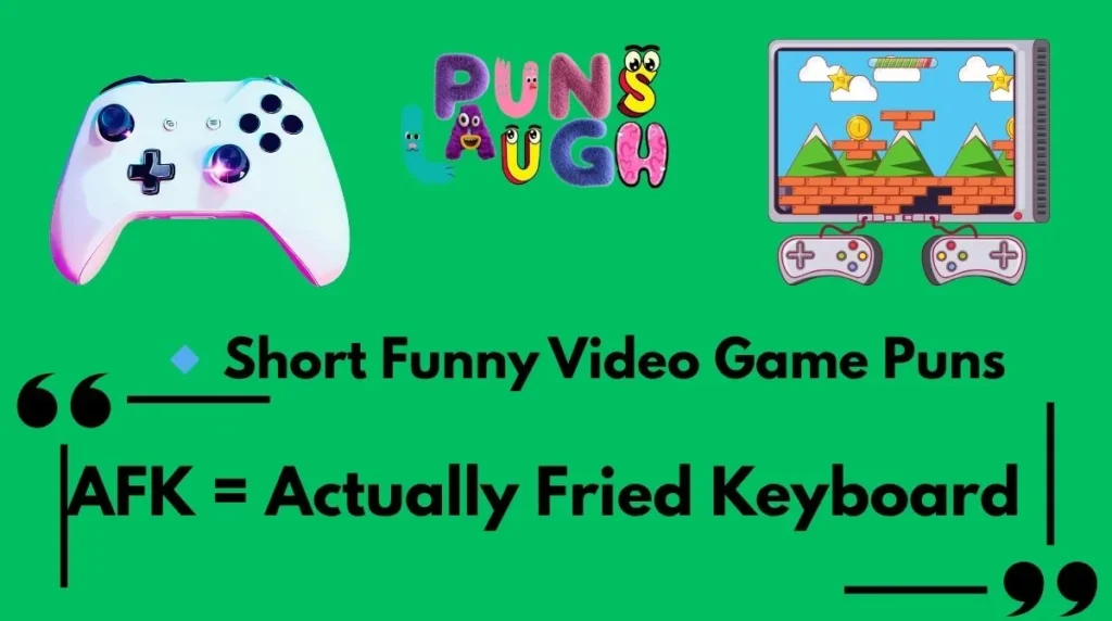  Short Funny Video Game Puns