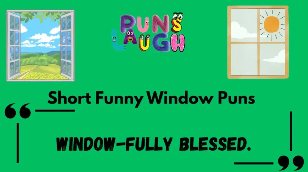 Short Funny Window Puns