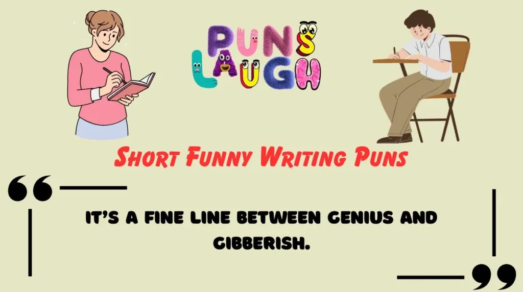 Short Funny Writing Puns