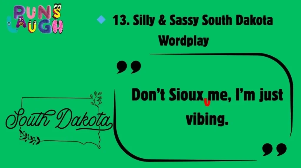 🔹 13. Silly & Sassy South Dakota Wordplay