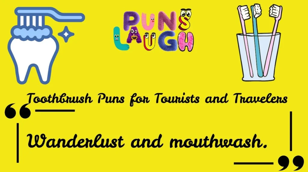 Toothbrush Puns for Tourists and Travelers