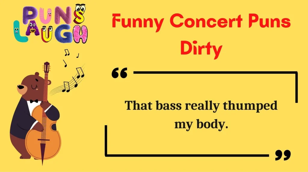 Funny Concert Puns Dirty
