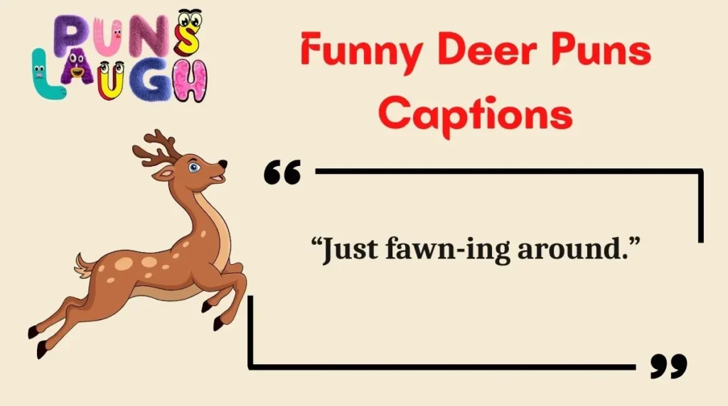 Funny Deer Puns Captions