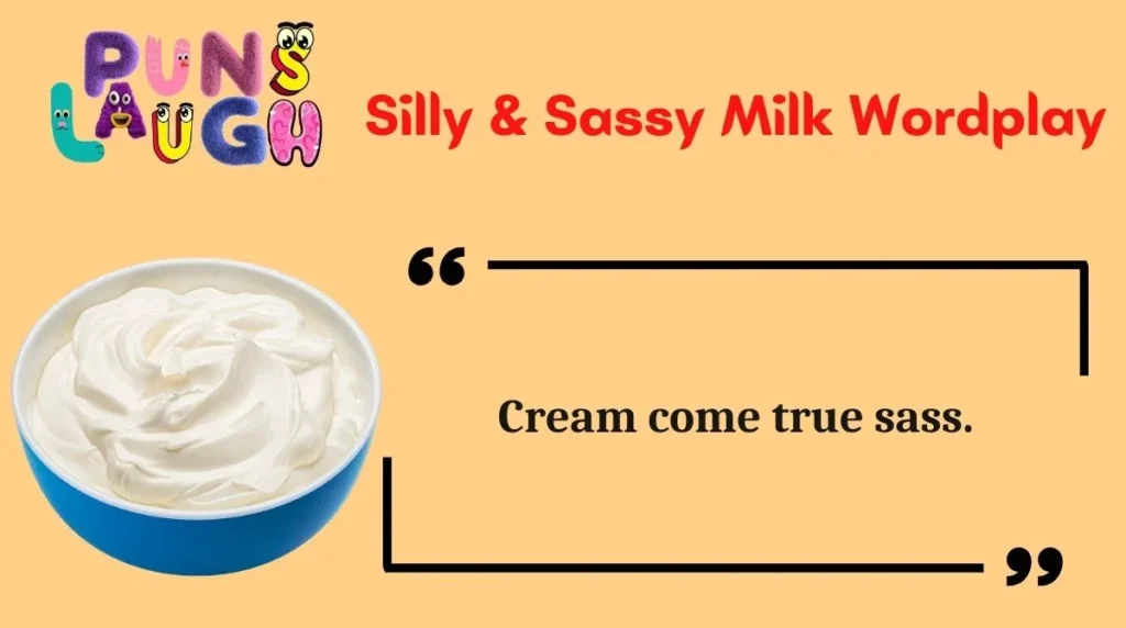 Silly & Sassy Milk Wordplay