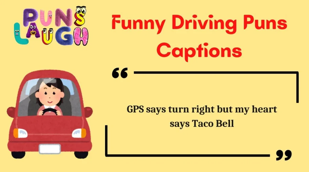 Funny Driving Puns Captions