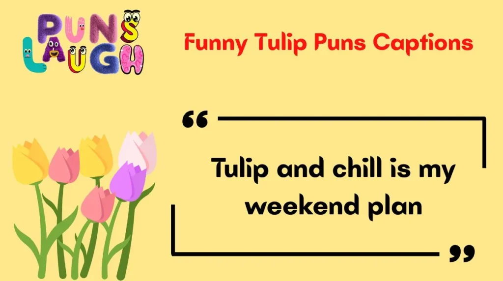 Funny Tulip Puns Captions