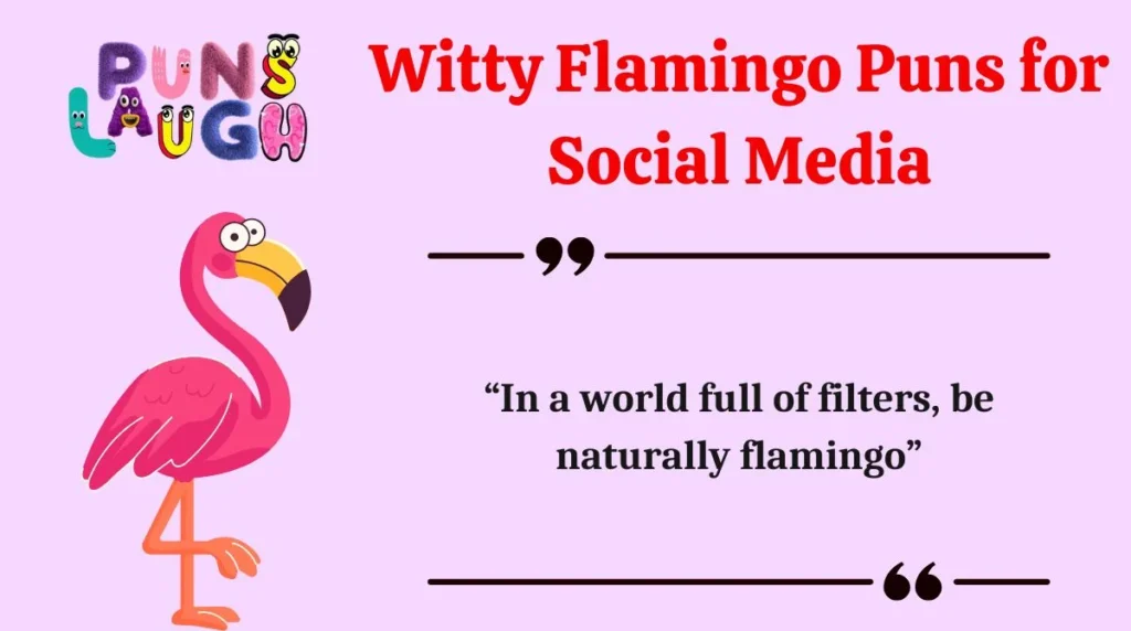 Witty Flamingo Puns for Social Media