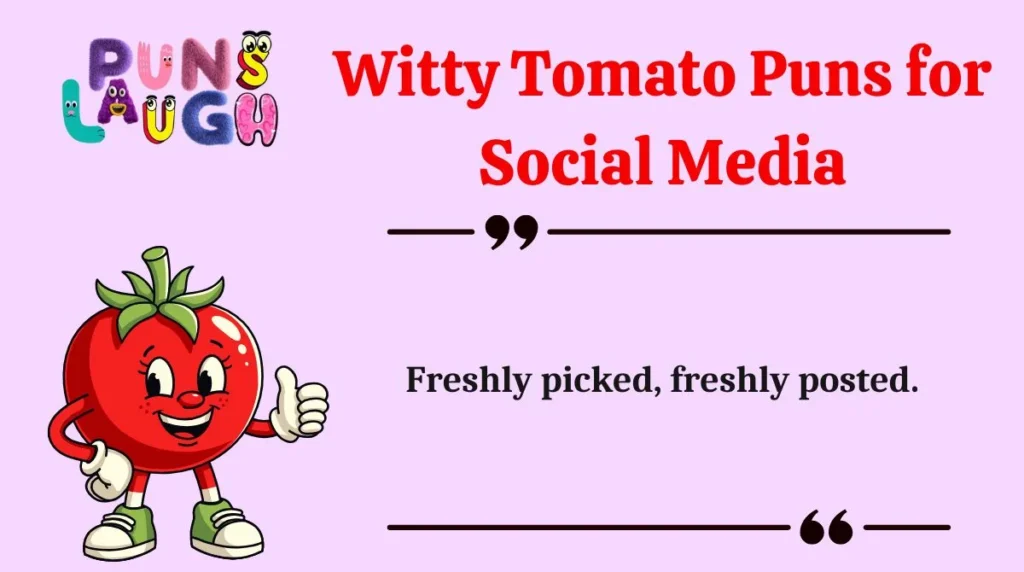 Witty Tomato Puns for Social Media
