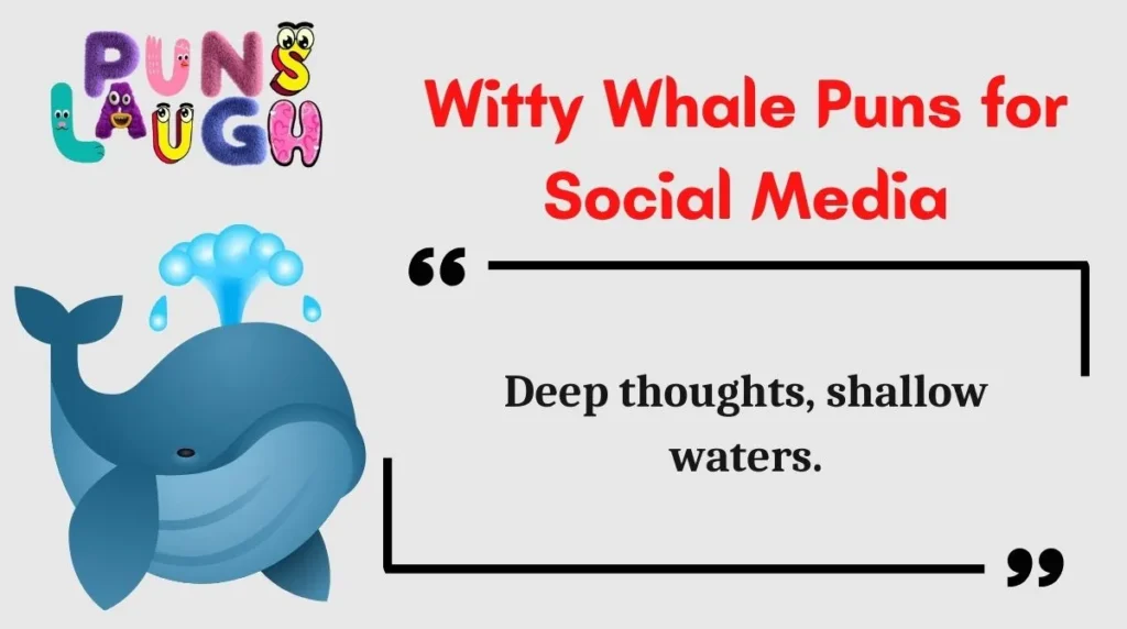 Witty Whale Puns for Social Media