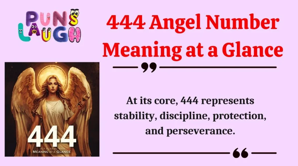 444 Angel Number Meaning at a Glance