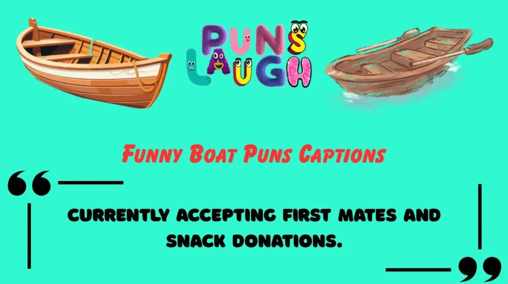 Funny Boat Puns Captions