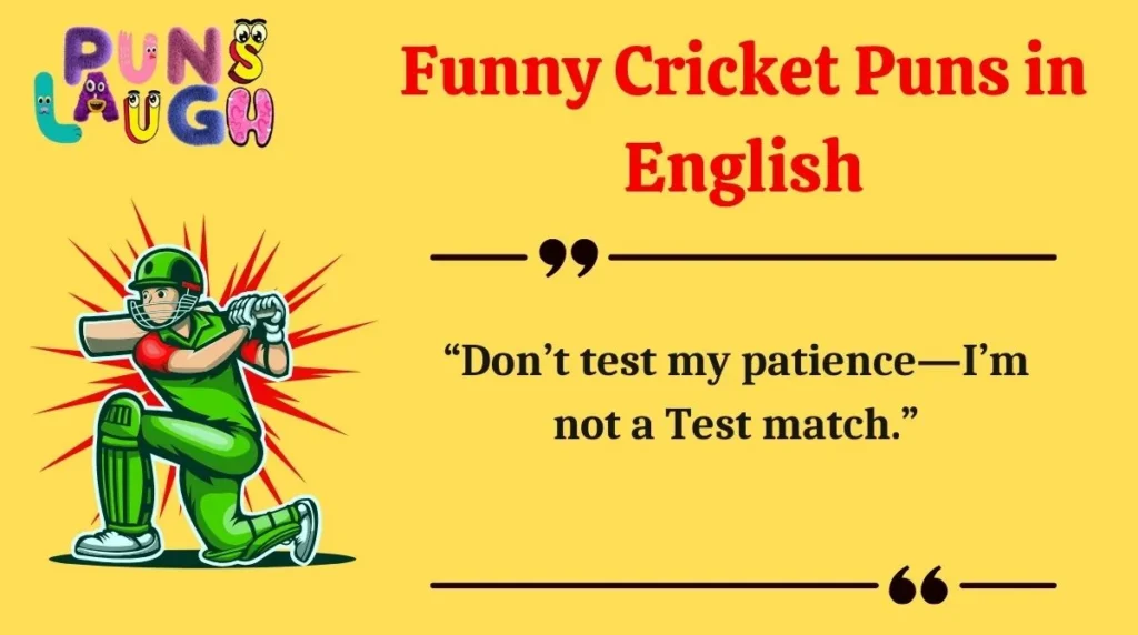 Funny Cricket Puns in English