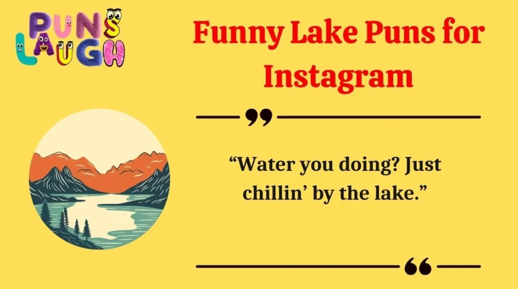 Funny Lake Puns for Instagram