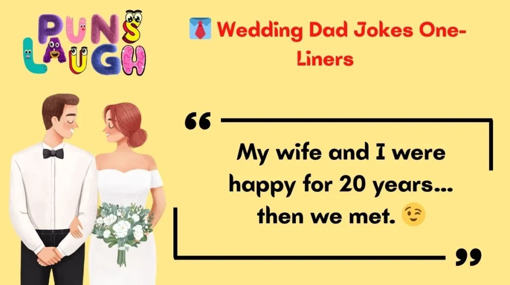Wedding Dad Jokes One-Liners
