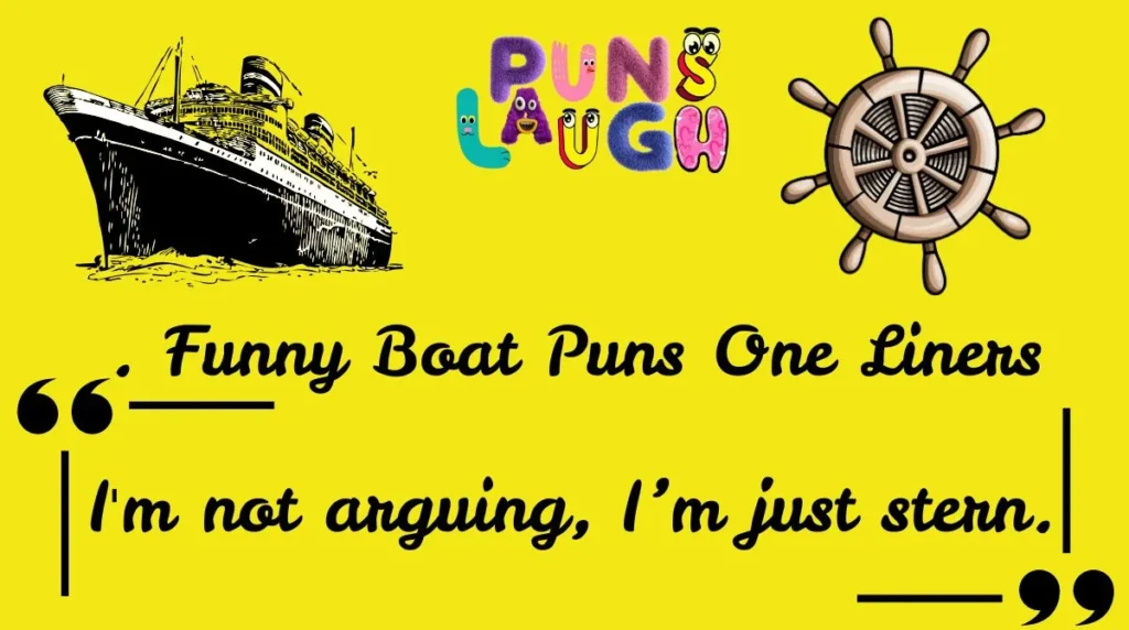 2. Funny Boat Puns One Liners
