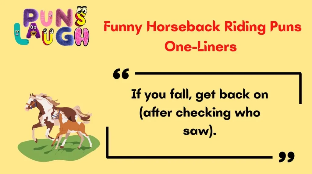 Funny Horseback Riding Puns One-Liners