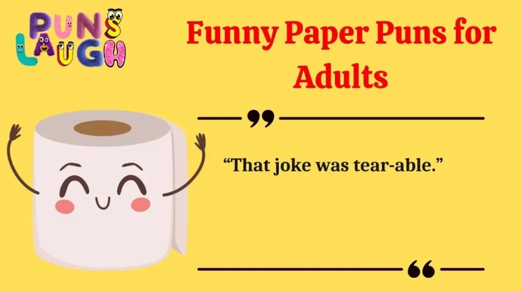 Funny Paper Puns for Adults