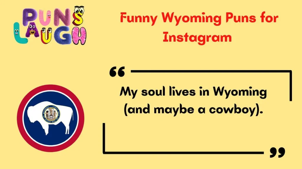 Funny Wyoming Puns for Instagram