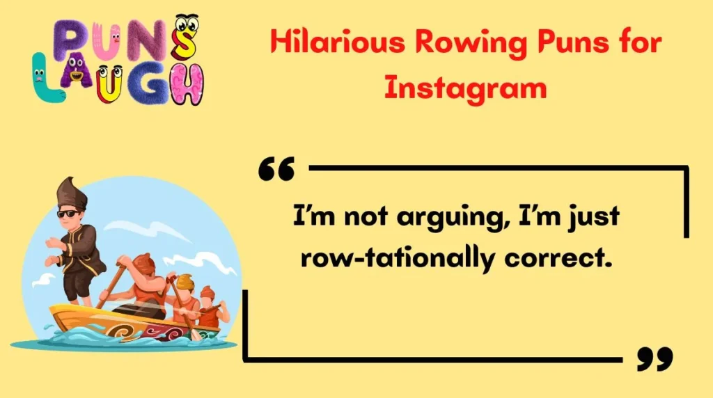Hilarious Rowing Puns for Instagram
