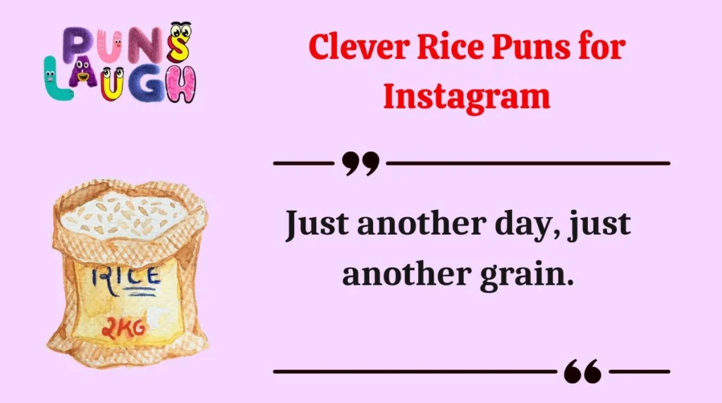 Clever Rice Puns for Instagram