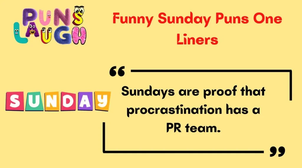 Funny Sunday Puns One Liners